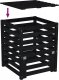 vidaXL vidaXL Kompostownik, czarny, 63,5x63,5x77,5 cm, lite drewno sosnowe 5
