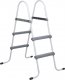 vidaXL vidaXL Drabinka basenowa, szara, 84 cm, stal 1