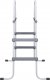 vidaXL vidaXL Drabinka basenowa, szara, 84 cm, stal 1