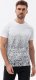 Ombre T-shirt męski z ciekawym nadrukiem - biały V1 S1625 XXL 1