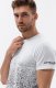 Ombre T-shirt męski z ciekawym nadrukiem - biały V1 S1625 XXL 1