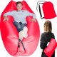 Retoo LAZY BAG AIR SOFA ŁÓŻKO LEŻAK MATERAC NA POWIETRZE CZERWONY 1