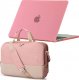 Etui Alogy Etui Alogy Hard Case do Apple Macbook Air 13 2022 M2 Matowy Różowy + Torba do 15.6" 1