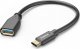 Adapter USB Hama HAMA KABEL PRZEJŚCIOWY OTG, USB 3.0 A, USB TYPE-C, WTYK, 15CM, CZARNY 2