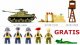 tomdorix Klocki Wojsko Czołg M4 Sherman + Pole Bitwy pod El Alamein 790el. 3