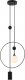 Lampa wisząca Italux Lampa wisząca Trosti PND-428892-BK do salonu koło czarne 1