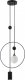 Lampa wisząca Italux Lampa wisząca Trosti PND-428892-BK do salonu koło czarne 2
