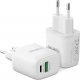 Ładowarka DUX DUCIS DUZZONA ŁADOWARKA SIECIOWA T2 - USB + TYP C - PD 30W BIAŁA 1