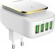 Ładowarka LDNIO Ładowarka sieciowa LDNIO A4405 4USB, Lampa LED + Kabel Lightning 1