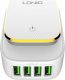 Ładowarka LDNIO Ładowarka sieciowa LDNIO A4405 4USB, Lampa LED + Kabel Lightning 2