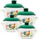 Tragar Garnki emaliowane Meyerhoff  zestaw 4 garnków Kogut 16/18/20/22 cm 6