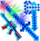 tomdorix MINECRAFT Zestaw Diamentowy na Baterie Karabin Miecz Siekiera 1
