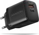 Ładowarka Axagon ACU-PQ30 Ładowarka sieciowa, PD & QC 30W, QC3.0,4.0/AFC/FCP/PPS/Apple, Czarna 1