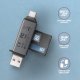 Czytnik Axagon kart zewnętrzny USB 3.2 Gen 1 Type-C + Type-A SD/microSD 2