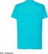 JHK T-shirt JHK TSRK 190 - dziecięca/młodzieżowa z krótkim rękawem wzmocniony lycrą ściągacz, 100% bawełna, 190g - turkusowy. 7-8 1