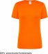JHK T-shirt JHK SPORTLADY damski sportowy - dopasowany do sylwetki, dekoracyjne przeszycia przd, tył, rękawy, 100% - pomarańczowy fluorescencyjny S 3