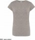 JHK T-shirt damski JHK TSRLPRM - premium z krótkim rękawem, dopasowany do sylwetki, single jersey, 170 g - szary melanż 2XL 3