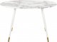 Beliani Stół do jadalni owalny 120 x 70 cm efekt marmuru z białym GUTIERE 3