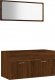 vidaXL vidaXL 2-częściowy zestaw mebli łazienkowych, brązowy dąb 2
