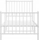 vidaXL vidaXL Metalowa rama łóżka z wezgłowiem i zanóżkiem, biała, 75x190 cm 5