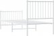 vidaXL vidaXL Metalowa rama łóżka z wezgłowiem i zanóżkiem, biała, 75x190 cm 7