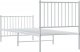 vidaXL vidaXL Metalowa rama łóżka z wezgłowiem i zanóżkiem, biała, 80x200 cm 7