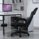Krzesło biurowe Hedo Ergonomiczny, obrotowy fotel biurowy, krzesło z zagłówkiem i podnóżkiem  czarny 2