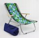 E-sezon Leżak plażowy składany do torby, 150 kg, Kwiaty 2