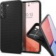 Spigen Etui obudowa Spigen Liquid Air do Samsung Galaxy S22 Matte Black + Szkło 9