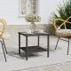 vidaXL vidaXL Stolik boczny, czarny, 45x45x45 cm, rattan PE i szkło hartowane 1