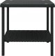 vidaXL vidaXL Stolik boczny, czarny, 45x45x45 cm, rattan PE i szkło hartowane 3