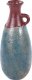 Beliani Wazon dekoracyjny z terakoty 50 cm niebiesko-brązowy VELIA 1