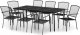 vidaXL 9-częściowy zestaw mebli ogrodowych, antracytowy, stal 2
