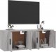 vidaXL vidaXL Wiszące szafki TV, 2 szt., szary dąb sonoma, 57x34,5x40 cm 2