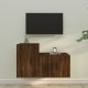 vidaXL vidaXL Zestaw 2 szafek pod TV, brązowy dąb, materiał drewnopochodny 1