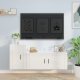 vidaXL vidaXL Zestaw 2 szafek TV, biały, połysk, materiał drewnopochodny 1