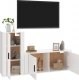 vidaXL vidaXL Zestaw 2 szafek TV, biały, połysk, materiał drewnopochodny 2