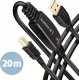 Kabel USB Axagon USB-A - USB-B 20 m Czarny (ADR-220B) 1