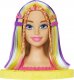 Lalka Barbie Mattel Głowa do stylizacji Neonowa tęcza Blond włosy HMD78 1