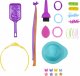 Lalka Barbie Mattel Głowa do stylizacji Neonowa tęcza Czarne włosy HMD81 3