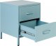 Beliani Szafka nocna metalowa jasnoniebieska MALAVI 3