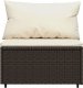 vidaXL 4-cz zestaw wypoczynkowy do ogrodu, poduszki, brązowy rattan PE 7