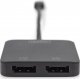 HUB USB Digitus DIGITUS USB-Hub 2-Port  C  ->2xDP   m.Kabel          schwarz 2