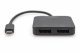 HUB USB Digitus DIGITUS USB-Hub 2-Port  C  ->2xDP   m.Kabel          schwarz 4