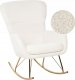 Beliani Fotel bujany boucle biały ze złotym ANASET 13