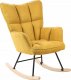 Beliani Fotel bujany żółty OULU 1