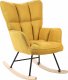 Beliani Fotel bujany żółty OULU 11