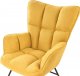 Beliani Fotel bujany żółty OULU 3