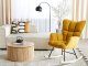 Beliani Fotel bujany żółty OULU 9