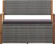 vidaXL Ławka ze schowkiem, 115 cm, rattan PE i drewno akacjowe, szara 1